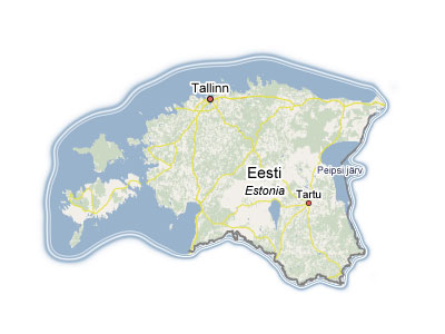 maps of estonia. Little Estonia with its